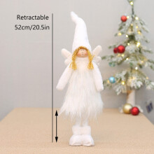 Christmas Decoration - Winged Angel Doll: White And Pink Stretchable Design