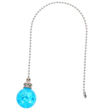 Pretyzoom 2Pcs Crystal Ceiling Fan Pull Chains Decorative Beaded Pendant for Light Fixtures and Fans