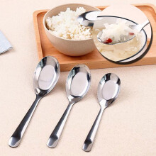 3Packs Stainless Steel Korean Spoons with Long Handles – Soup, Rice, Coffee & Dessert Spoons for Home, Kitchen or Restaurant