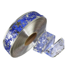 Glitter Ribbon Roll for Christmas, Gifts, DIY Crafts, Weddings & Home Decor – Metallic Sparkly Sheer Thin Fabric Ribbon, Compatible with Holiday &