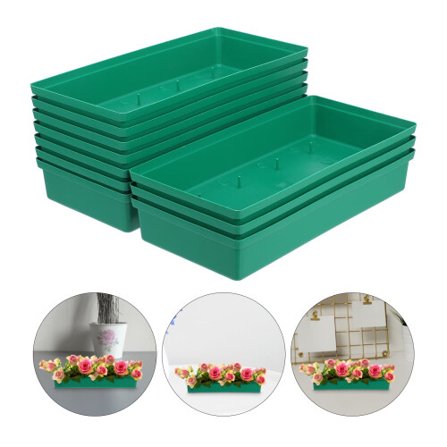 10Pcs Flower Mud Fixing Tray Green Plastic Foam Base for Effortless Arranging 1