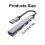 Hub USB Tipo C multiportas de 5 polegadas com leitor de cartões USB 3.0 e 2.0 para laptops. 2