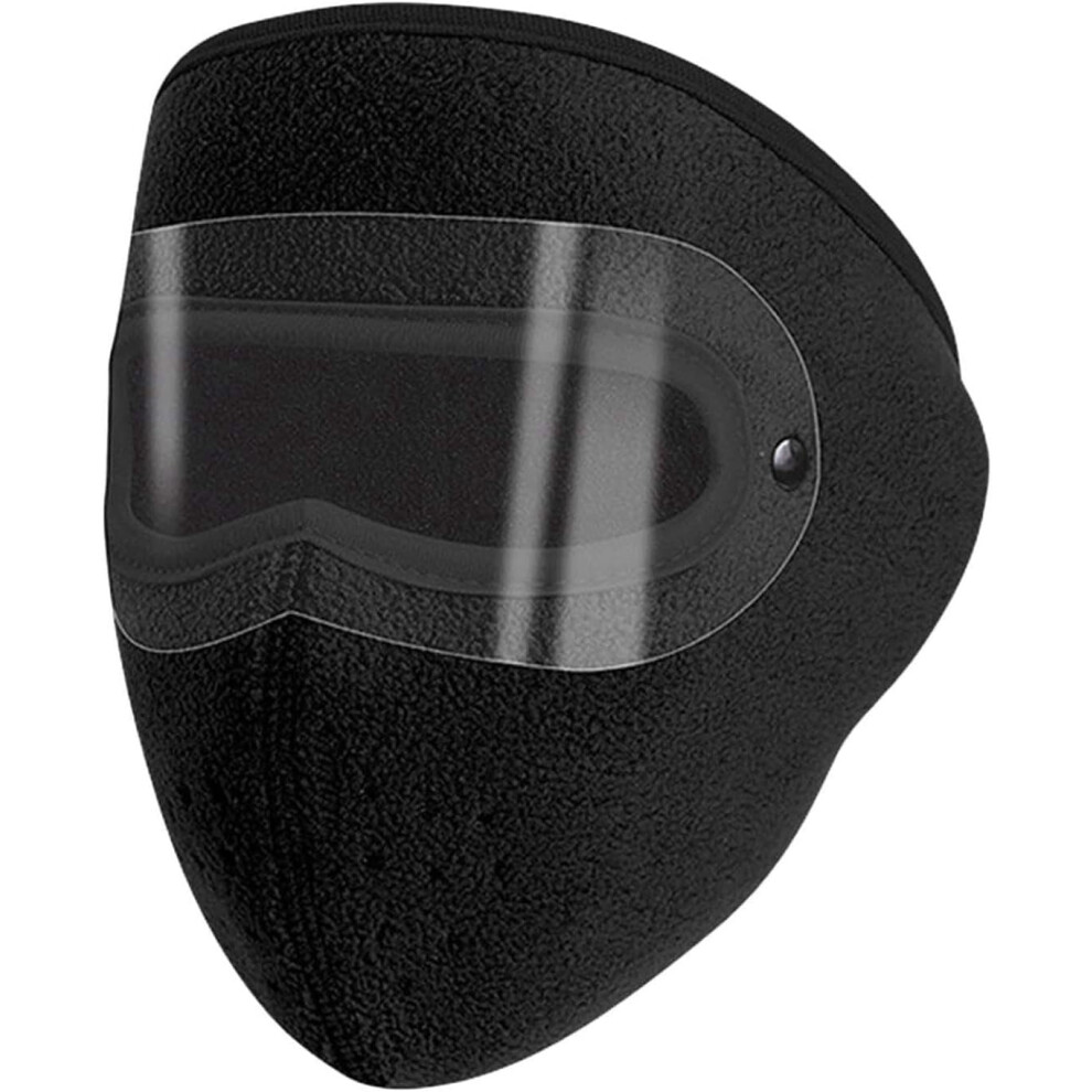 Fleece Thermal Mask With Removable Goggles, Winter Breathable Warm Masks, Windproof No Fog, For Skiing,Running-Unisex 9405492487222