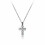 Sterling Silver Tiny Cross Pendant Necklace with CZ 6