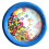Wave Bead Ocean Drum 6in Blue Sea Horse Pattern 1