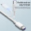 Câble de charge rapide 5 A pour smartphone USB-C, 1,5 m (4,92 pi), blanc. 5