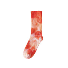 Crew-sokker for kvinner, koselige sokker, pustende sokker for kvinner, tie-dye-sokker, mønstrede sokker for kvinner, én størrelse