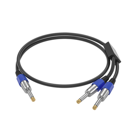 Cavo Aux a Y da 6,35 mm a 2x6,35 mm per studio e performance dal vivo