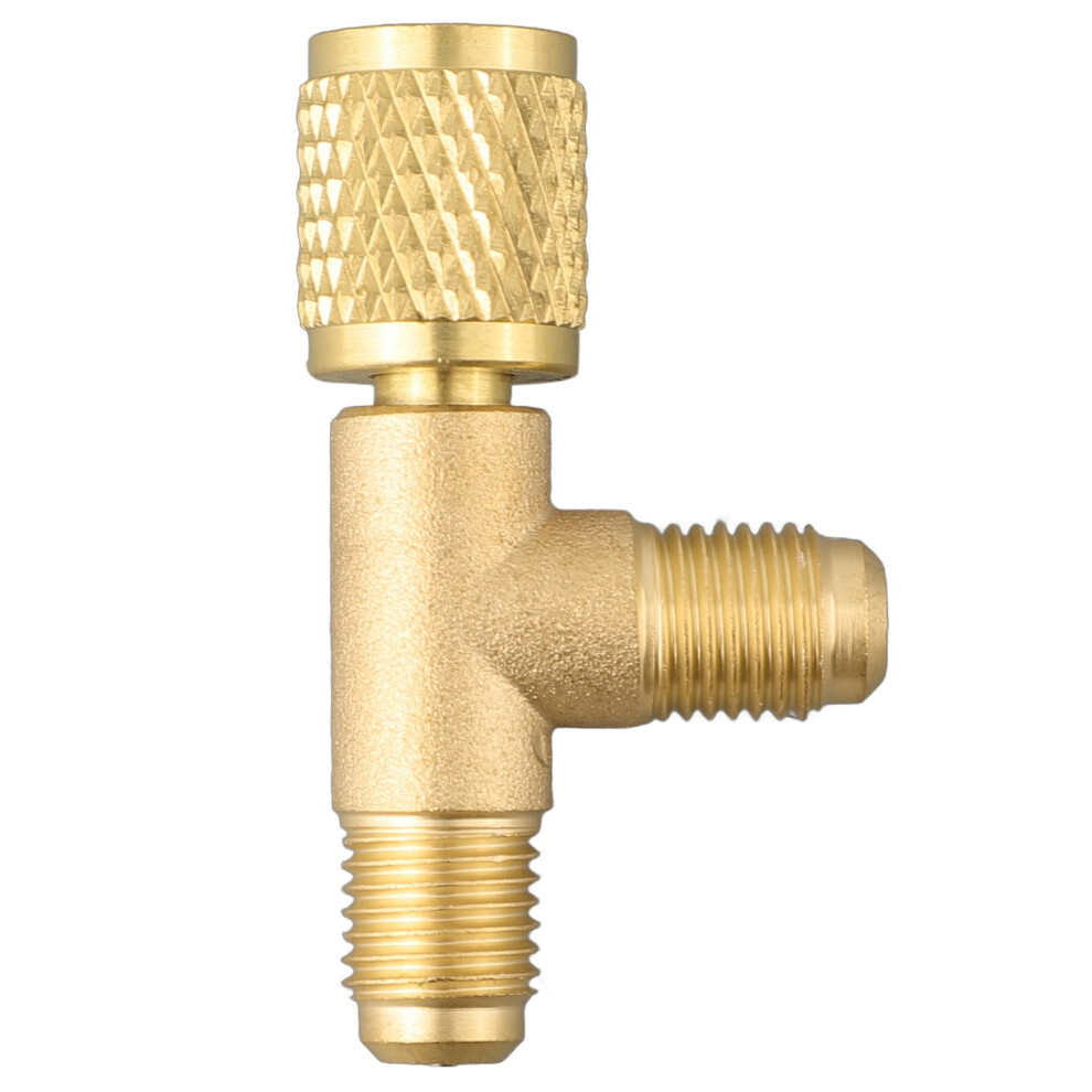 Quick Connect Tee Adapter With 1/4" Sae Brass Valve For R22 R12 R134 Adapter 9122141132073