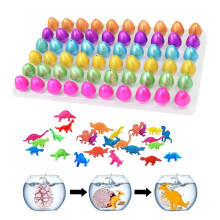 60PCS Small Easter Hatching Dinosaur Eggs Grow in Water Dino Eggs with Toys Inside for Kids Boys Girls