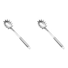 2/1PCS Stainless Steel Pasta Fork Stainless Steel Pasta Spoon, Spaghetti Sever, Heavy Duty Metal Spaghetti Spoon Kitchen Utensils