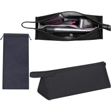 Multiple Hair Tools Travel Bag for Hair Dryer, Large Capacity Hair Tool Organizer for Travel, Portable Carrying Case, Black