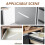 6Set White Rectangular Drawer Slides for Silent Movement and Full Extension in 8