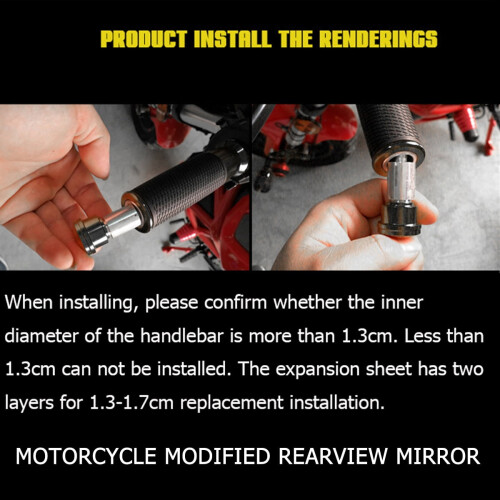 Motorcycle Handlebar Mirrors Aluminum Off-road Rearview 1