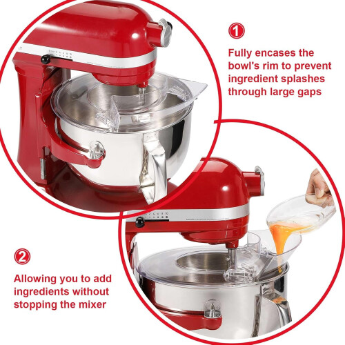 Ασπίδα Ρέσης για KitchenAid6Quart, Προστασία από Πιτσιλίσματα με Αφαιρούμενο Στόμιο 1