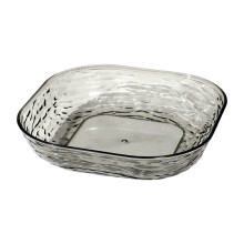 Clear Plastic Fruit Tray Large Capacity 9.6 Inch Serving Platter for Snacks Party Kitchen - Durable & Easy Clean