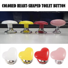 SSKFHGI Love Heart Shaped Toilet Button Colorful Plastic Toilet Tank Button Aid 2023
