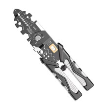 25-in-1 Lockable Wire Stripper & Crimper Tool, 8", Compatible with Electricians, Linemen, Fathers