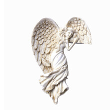 Sculptures murales, Ange d'angle ailé, Décoration murale pour cadre de porte, Statue d'ange 3D pour la maison, Statue murale d'angle droit pour la