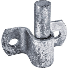Wood Fence Post Chain Gate Hinge with 5/8 Hinge Pin. Constructed of Heavy Duty Galvanized Steel. Horizontal Mount.