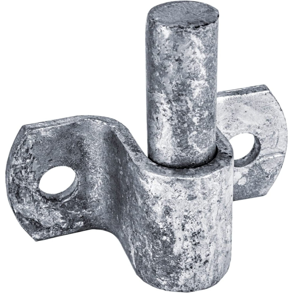Wood Fence Post Chain Gate Hinge With 5/8 Hinge Pin. Constructed Of Heavy Duty Galvanized Steel. Horizontal Mount. 9401284821250