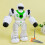 Green Robot Toy with Sucker Projectiles, Walking Action, 8