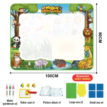 Water Doodle Mat Animals with Roller Stamps and Templates for Toddlers Ages 2-4