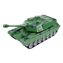Inertia Tank Toy Simulation Tanks Toy, Realistic Rotatable Turret Tank Vehicle for Collection, Green