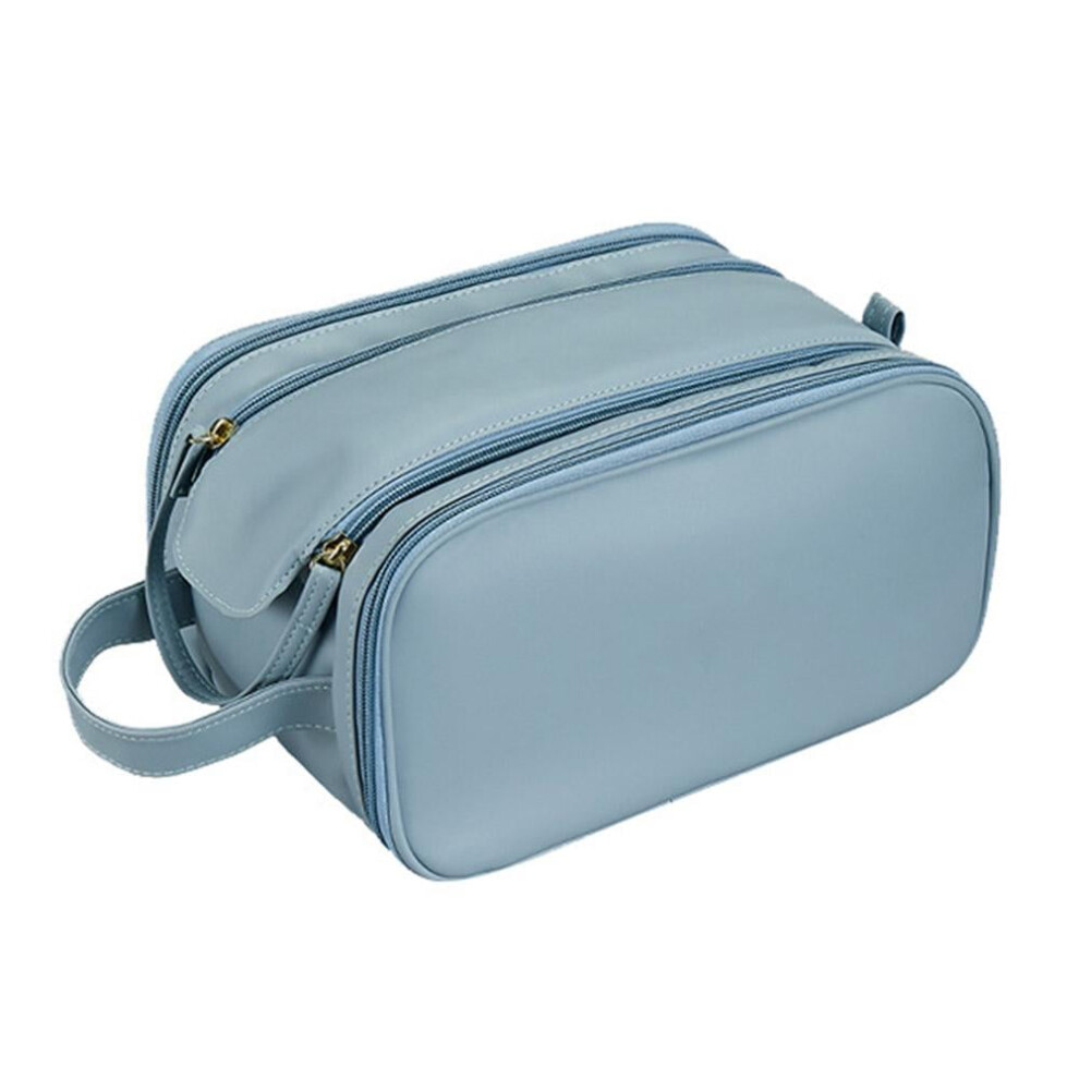 PU Cosmetic Bag Double-Opening Large Capacity