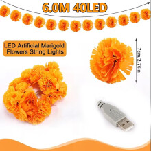 Halloweenský světelný řetězec s umělým měsíčkem lékařským girlandou na baterie/USB LED lampa dekorace