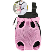 Adjustable Pet Carrier Backpack for Small Medium Dogs Cats - Front Legs Out, Easy-Fit Travel Bag for Hiking Camping Outdoor Adventures