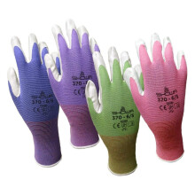 12 Pack Atlas NT370 Atlas Nitrile Garden Gloves - Medium (Assorted Colors)