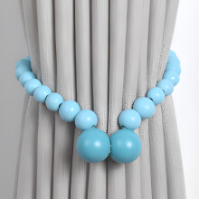 Magnetic Curtain Tiebacks under $5 – Wood Bead Boho, Nursery & Farmhouse Decor – Compatible with standard curtains