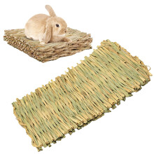1PC Grass Mat for Small Animals – Bedding, Nest & Chew Toy for Guinea Pig, Rabbit, Hamster, Rat, Parrot – Green