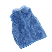 Royal Blue Fleece-Lined Sherpa Vest for Kids, Winter Fall Thermal Zip-Up Vest, Compatible with Kids' Outfits