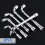 6-Piece Hardware Tool Set: Mirror Perforated, L-Shaped & Double-Headed Elbow Socket Wrenches 6