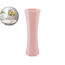 Flower Vase, Plastic Vase Ceramic Look Small Tall Floral Vase Unbreakable Bud Vases Table Centerpieces for Home Room Decor