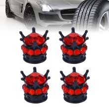 4Pcs Plastic Valve Cap For Tire Valve Covers Black Dustproof Shape