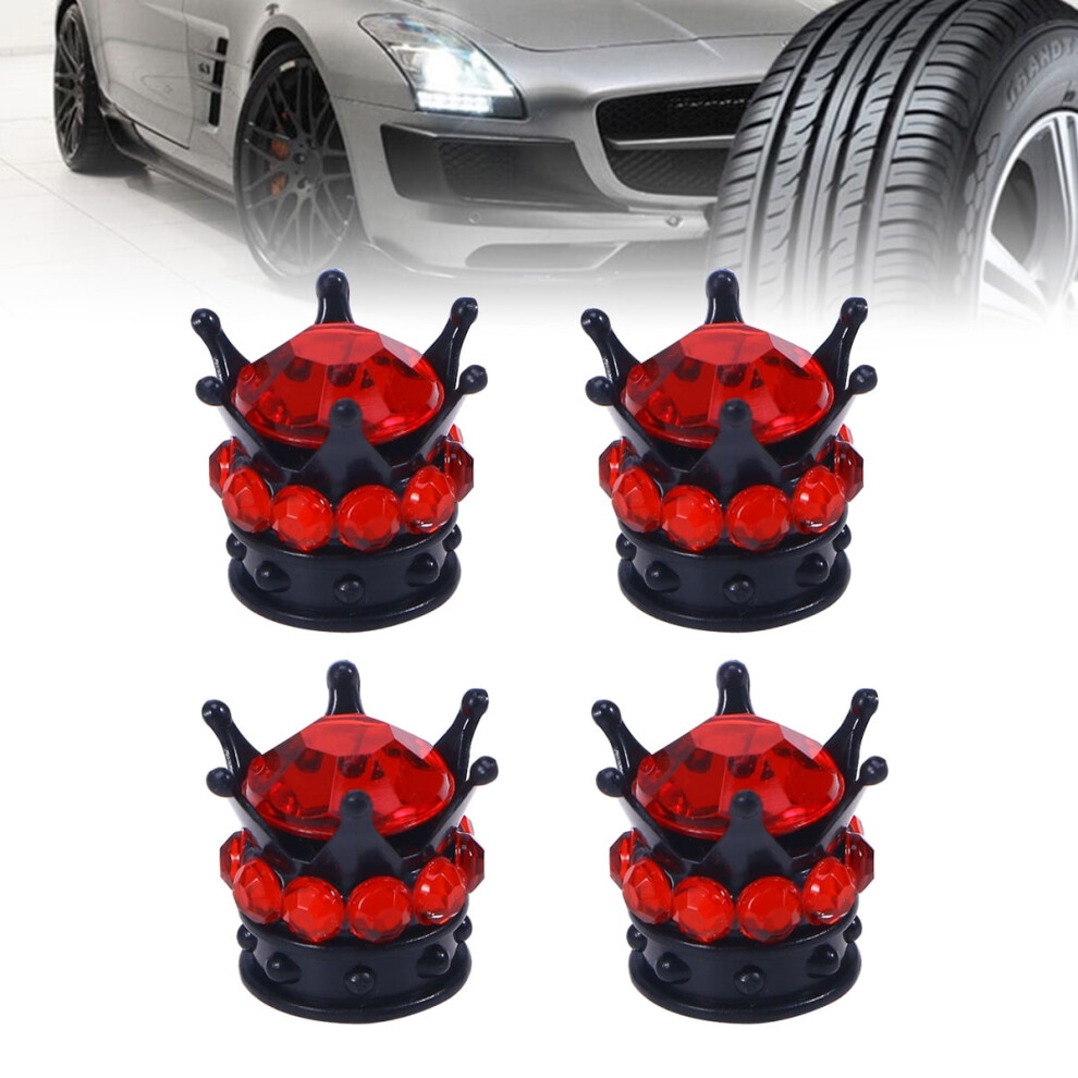 4Pcs Plastic Valve Cap For Tire Valve Covers Dustproof Shape Black 9341593714723