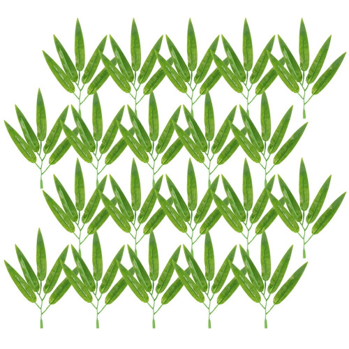 Foglie di bambù per giardino domestico, verde chiaro, 30 pezzi