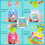 4-Pack Light-Up Spinning Singing Tops for Easter Baskets, Compatible with Easter Eggs & Goodie Bags 4
