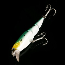 Multi-jointed swimbait for bass & trout—lifelike, slow-sinking crankbait with hooks, compatible with freshwater & saltwater