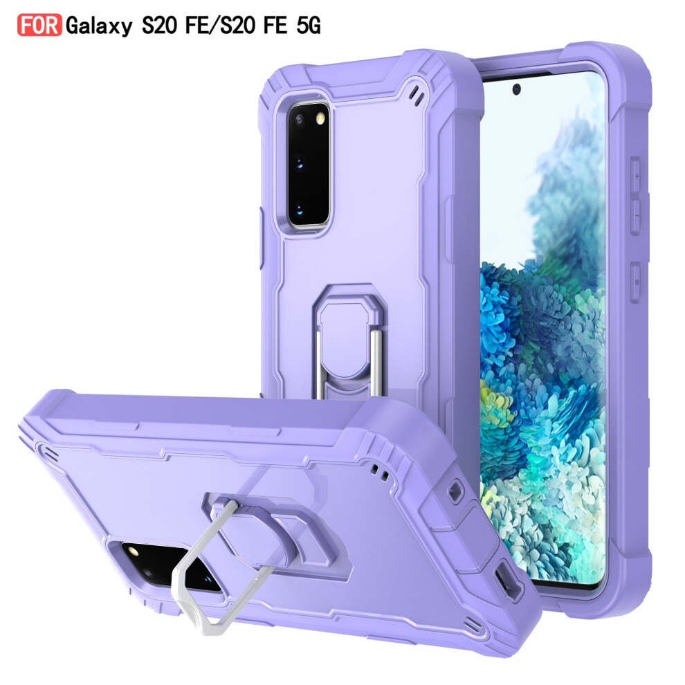 Galaxy S20 Fe Case With Metal Ring Holder And Kickstand, 9180333306664