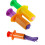 Assorted Designs Dough Extruders Set - Set of 5 - Assorted Colors 5