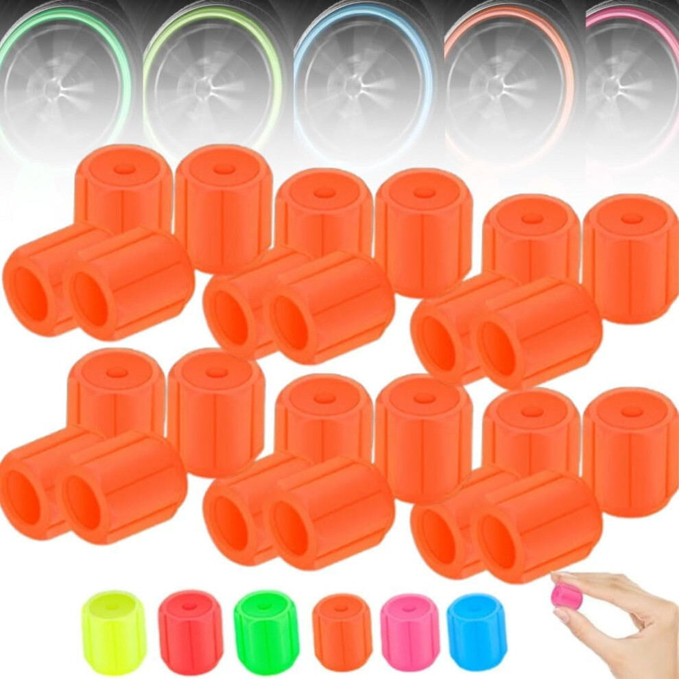 Glow-In-The- Tire Valve Caps Â Luminous, Waterproof, Universal, Easy Install, No Tool Needed, Compatible With Cars & Bikes Dark 9401284821984