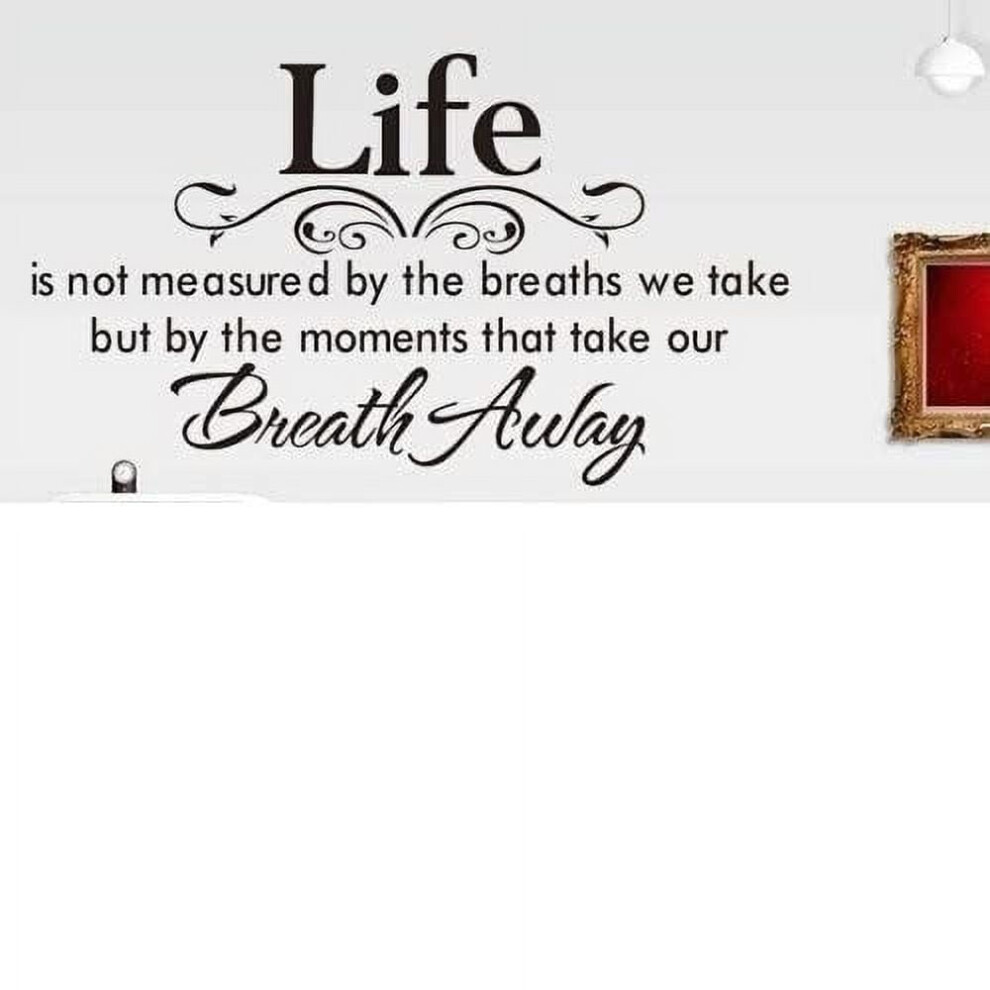 Life Is Not Measured Quote Vinyl Wall Art Decal Sticker Black 9097180903123