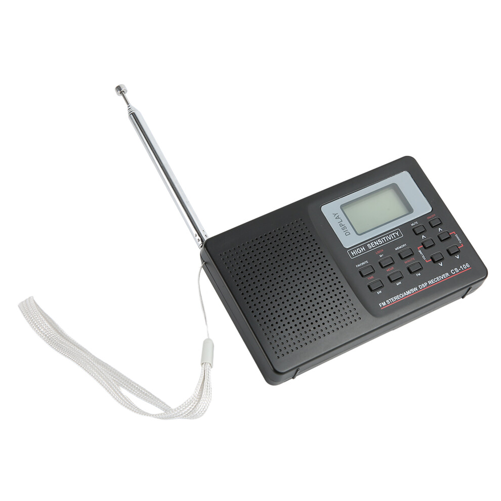 Portable Am Fm Sw Radio With Alarm, Backlight, Memory, And Earphone Jack 5041387645182