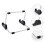 1Pack Adjustable Tablet Holder Silver Rectangular Stand for Desk and Household Use 11.8x5.9in 1