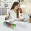 4 τεμάχια κουτί αποθήκευσης φακέλων τσαγιού PS διαφανές συρτάρι τσαγιού με 8 5
