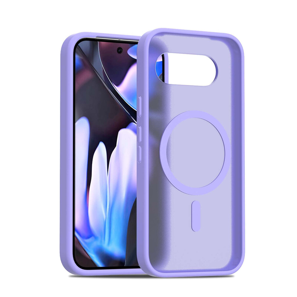 Compatible With Google Pixel 9A Phone CaseâFrosted Translucent, Magsafe-Compatible, Shockproof, Drop-Proof, Ultra-Slim, Silky Touch, Purple 9362892503917